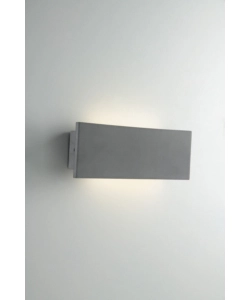 Applique a led biemissione 'parker' in cemento grigio, 512lm